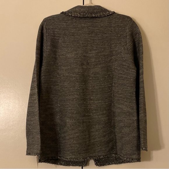 Chico’s  Metallic Tweed Sweater Blazer - Picture 3 of 10